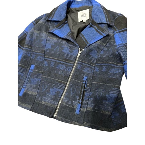 Jack by BB‎ Dakota Women's Blue Plaid Cropped Jacket Size M - Picture 4 of 7